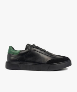 BASKET MILANO en cuir, Noir - CL100