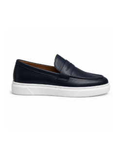 MOCASSIN ADDLER en Cuir, Noir, semelle blanche – CL6044