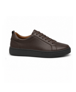 Basket Royale en Cuir MARON avec Semelle NOIR – CB6065