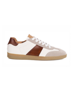 Baskets de ville blanches et cognac - MOLKA
