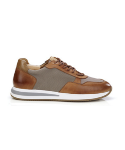 Sneakers homme - Chataigne Patiné et Beige - NIRRANDA