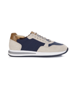 Sneakers homme - Velours Beige et Marine - NIRRANDA